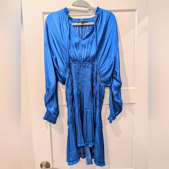 Maje Long Sleeve Satin Dress - Picture 4 of 6